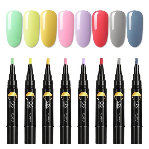 

coscelia 3 in 1 one step nail gel polish pen glitter one step nail gel varnish easy to use uv no need base coat