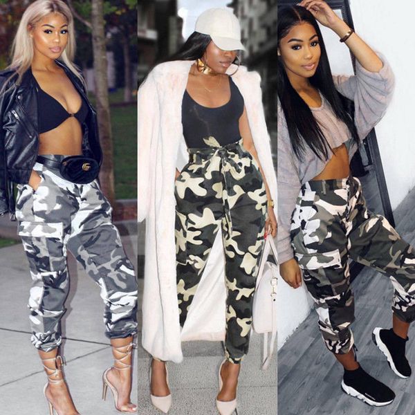 

new summer style fashion women camo cargo trousers casual pants military army combat camouflage jeans drop shipping, Black;white