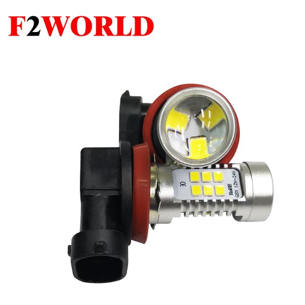 

2 pcs of factory directly fog light headlight 12v white 6000k 800lm h8 h11 2835 21smd led fog lights car daytime running light