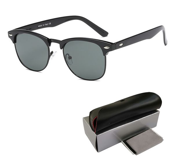 

r3016 brand designer sunglasses metal hinge sunglasses men glasses women sun glasses uv400 lens with cases and box, White;black