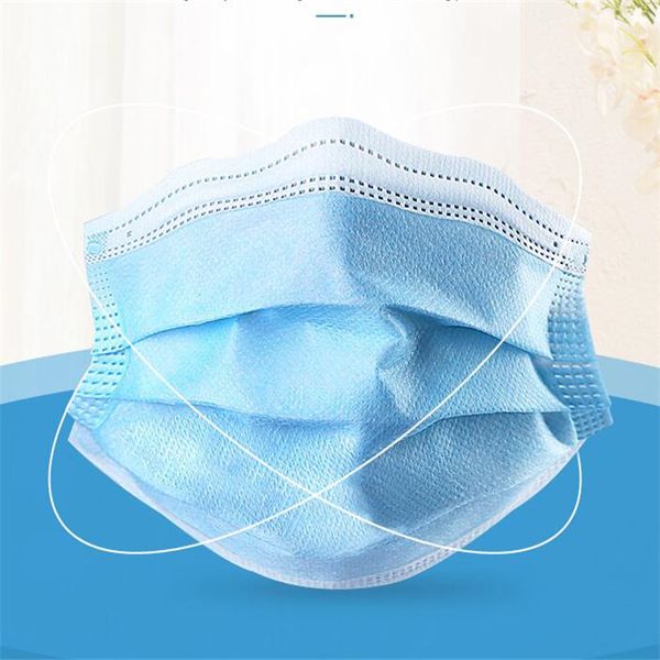 

disposable mask non woven face masks 3 layer anti-dust waterproof mask ply respirator soft breathable mouth safety masks
