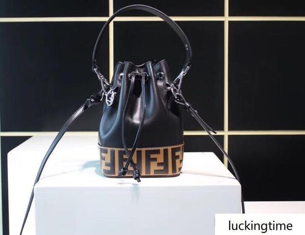 

luxury mini bucket bag design genuine leather handbag high shoulder strap woman size 12 x18 x10 cm