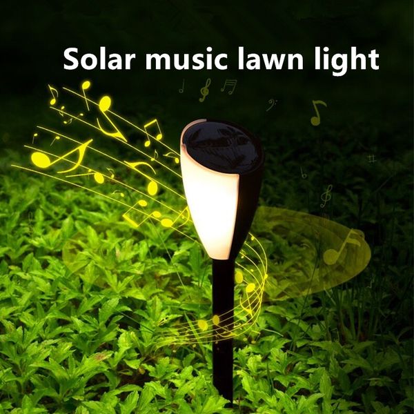 

solar lawn lamp with music and sounds dual white lighting switchable insect solar garden lamp landscape lamp