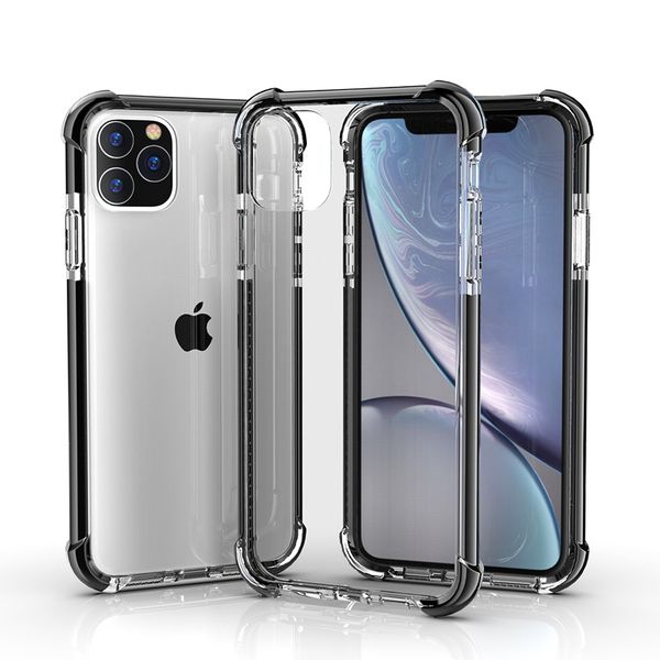 

phone case for new iphone 11 2019 xr xs max x 7 8 plus dual color clear hard back cover anti-scratch shock absorption