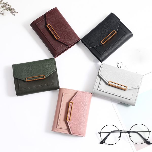

fashion women short wallet wallet 40#, Red;black