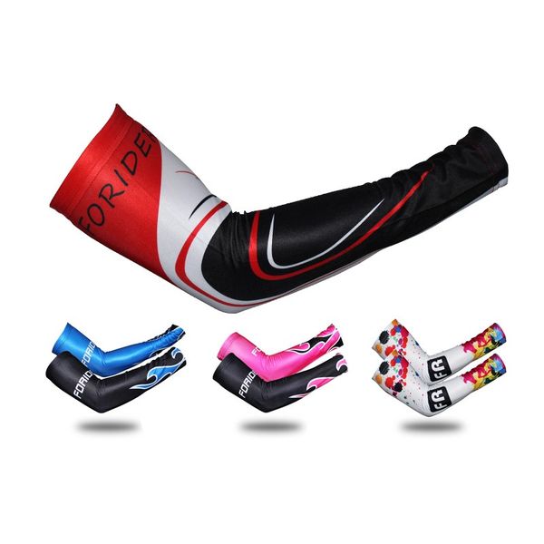 

1 pair high elasticity colorful cycling arm warmer riding protection arm sleeve breathable warmers sport accessories, Black;gray