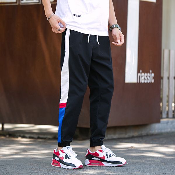 

new style spring streetwear fitness pants men fashion male pant trousers outdoor joggers sweatpants trousers mens casual joggers, Black