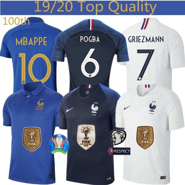 

France occer jer ey pogba griezmann mbappe 100th jer ey 19 20 thailand 2018 19 occer uniform xxxl
