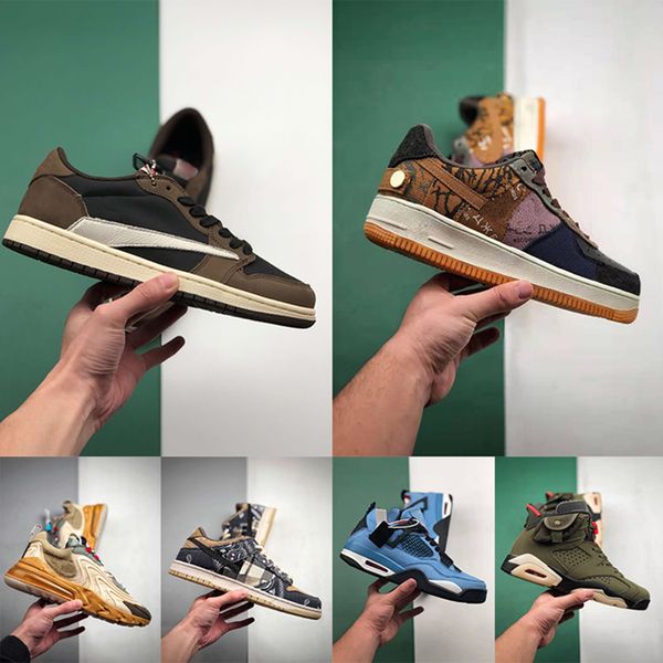 

ts travis scotts classic collections x 1 low muted bronze cactus jack 4s iv dark mocha 1s sneakers dark brown high og basketball shoes
