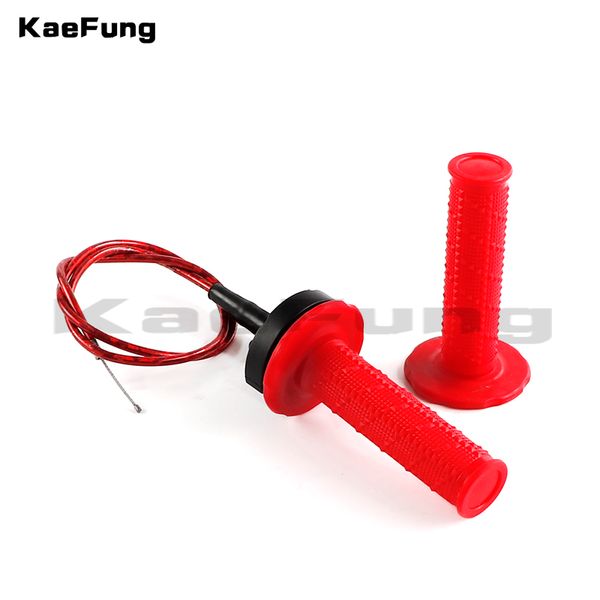

7/8" 22mm motocross handle throttle clamp hand grip with twist cable for 50-250cc atv quad pit dirt bike buggy motorcycle racing