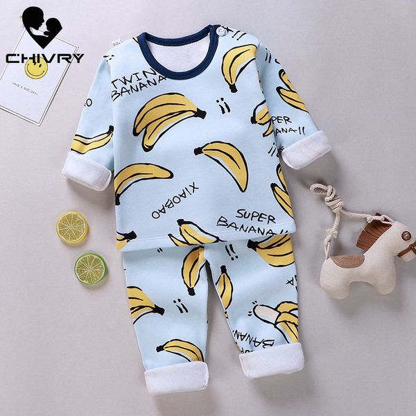 

2020 new kids boys pajama sets cartoon long sleeve o-neck t-shirt with pants baby girls autumn winter warm sleeping clothes