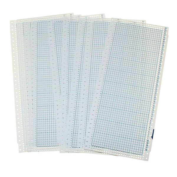 

10sheet 24 stitch punch card and 2 plastic clips for knitting machines punch cards diy sweater hand crafts accessory, Black