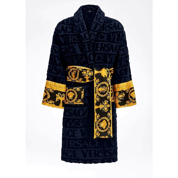 

le vase baroque jacquard medusa bathrobes luxury printed logo designer night robes 100% cotton matching same design l beach towels set