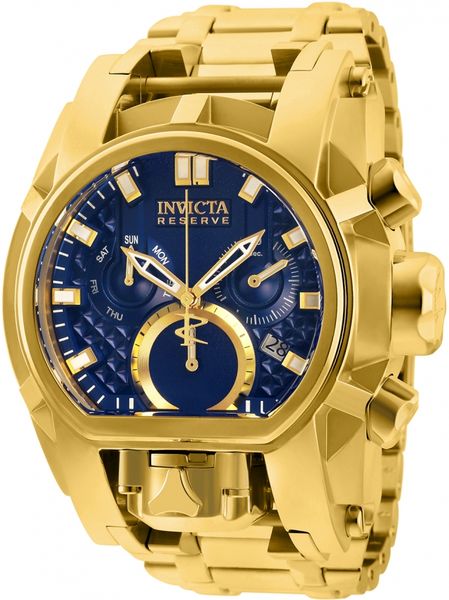 

invicta watch reserve bolt zeus men model 25209 - men's watch quartz 52mm stainless steel chronograph for dropshipping, Slivery;brown