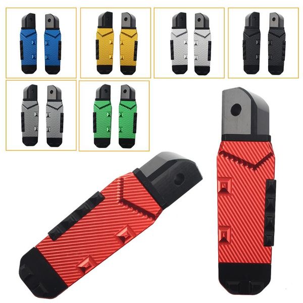 

motorcycle rear passenger footrests foot pegs pedal pads for yzf r1 r6 1999-2008 & yzf r1m r1s 2016-2018 cnc aluminum