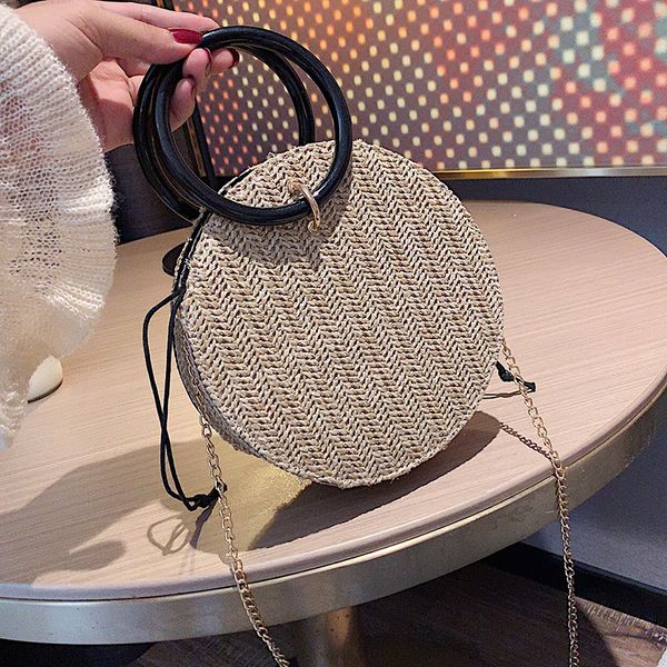 

super fire braided mother handbag female 2019 tide korean texture chain shoulder bag personality oblique small round bag