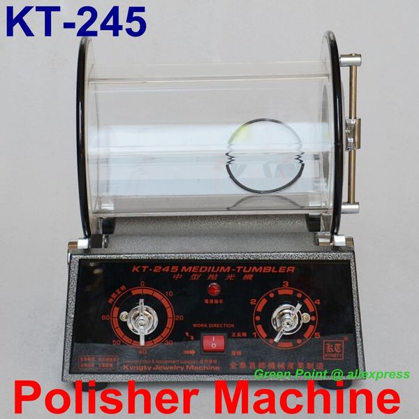 

kt-245 rolling drum polishing machine jewelry vibratory tumbler barrel rotary tumbling machine jewelry polisher capacity 8kgs