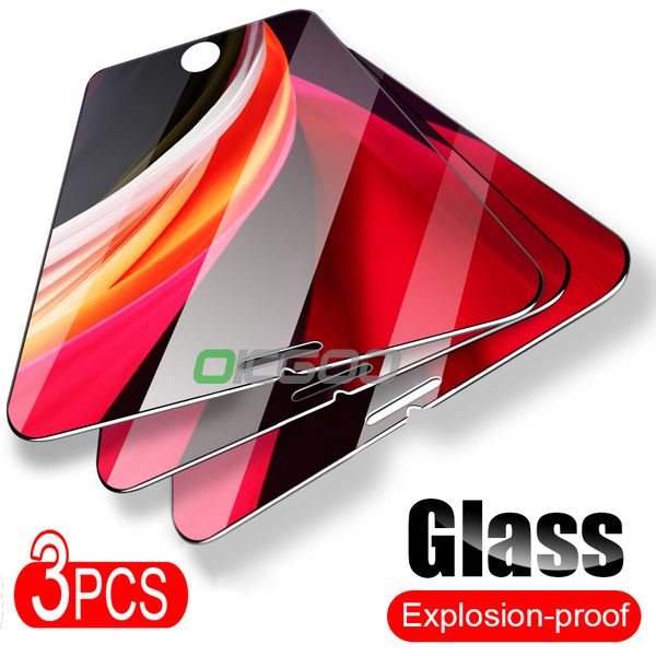 

3pcs full cover tempered glass on the for iphone 7 8 6 6s plus x screen protector on iphone x xr xs max 5 5s se 11 pro glass