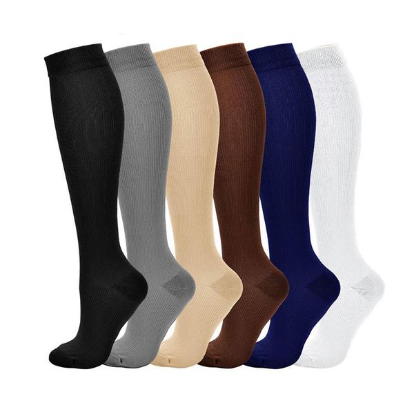 

solid color compression cocks men women gray black blue brown bhite apricot 15-20mmhg wholesale 10 pairs off 10%