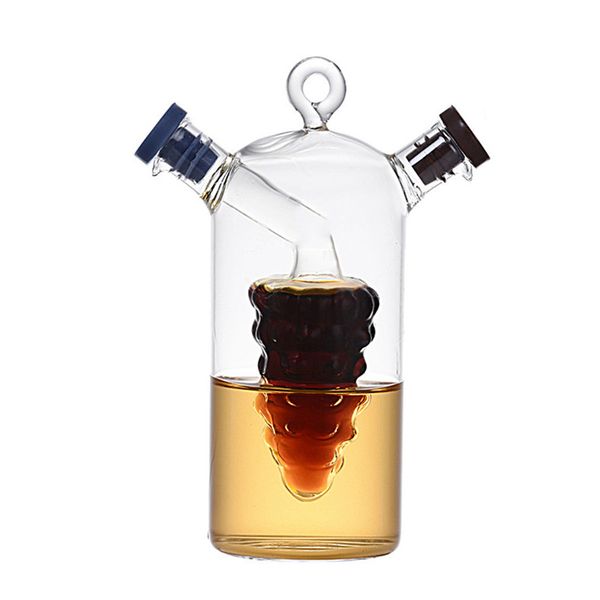 

double layered decanter for wine and kitchen spice galss storage bottle oil seasoning storage jar pourer