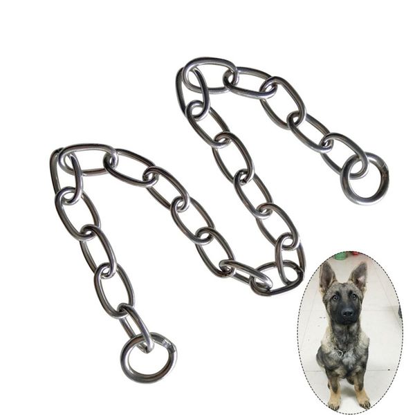 

heavy metal duty solid stainless steel dog choke chain collar pet necklace for pit bull, mastiff, bulldog, big breeds dog collars leashes