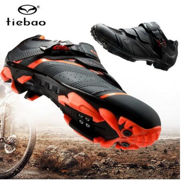 

tiebao cycling shoes sapatilha ciclismo mtb men sneakers women mountain bike shoes self-locking superstar original bicycle shoes, Black