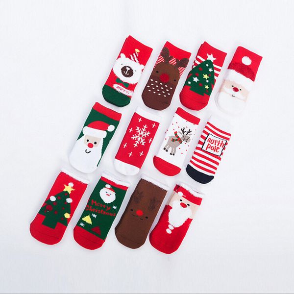 

рождество 4шт младенческой мальчик девочка рождественские носки санта клаус подарок дети унисекс рождество смешные носки, Pink;yellow