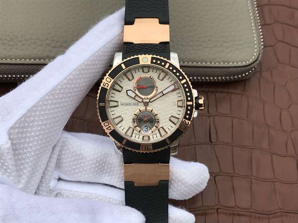 

n дайвинг 265-90 роскошные часы морские мужские часы наручные часы автоматический механический механизм 316l часы 42,7 мм силикагель, Slivery;brown