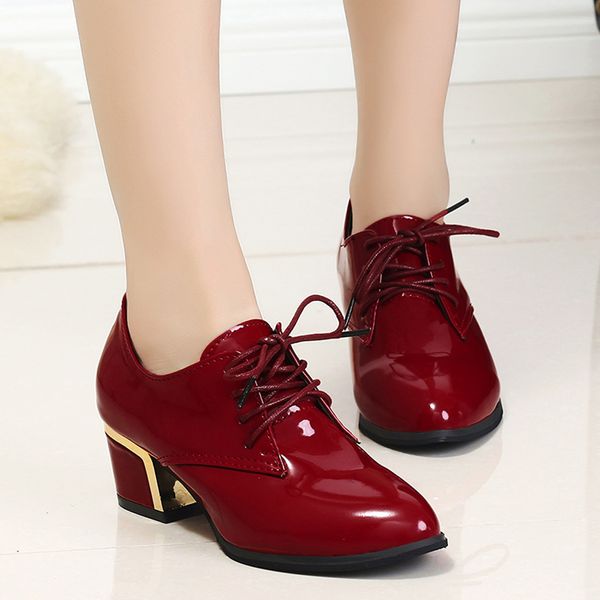 

european style contracted tide girl boots woman british style pointed highlights medium boots high-heeled shoes, Black
