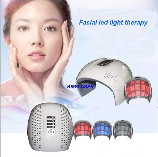 Novo Modelo 4 Cores Vermelho Azul Luz Infravermelha PDT LED Terapia Acne Freckle Remoção Clareamento Foto Facial LED pele rejuvenescimento Spa máquina