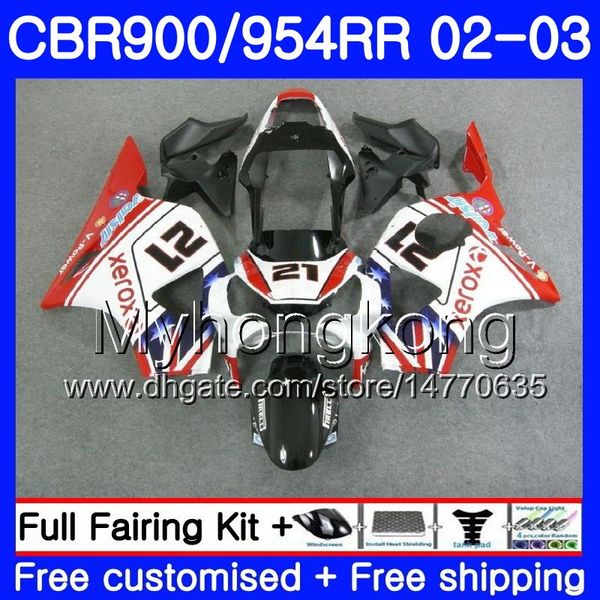 Corpi per HONDA CBR900RR CBR 954 RR CBR954RR 02 03 CBR900 RR 280HM.53 CBR 900RR carenatura rosso caldo CBR954 RR CBR 954RR 2002 2003 Kit carenatura