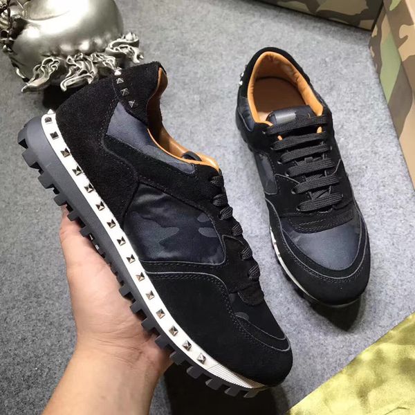 

2020 new men genuine leather flat shoes fashion luxury designer white women leather casual shoes open sneaker trainers chaussures baskets, Black