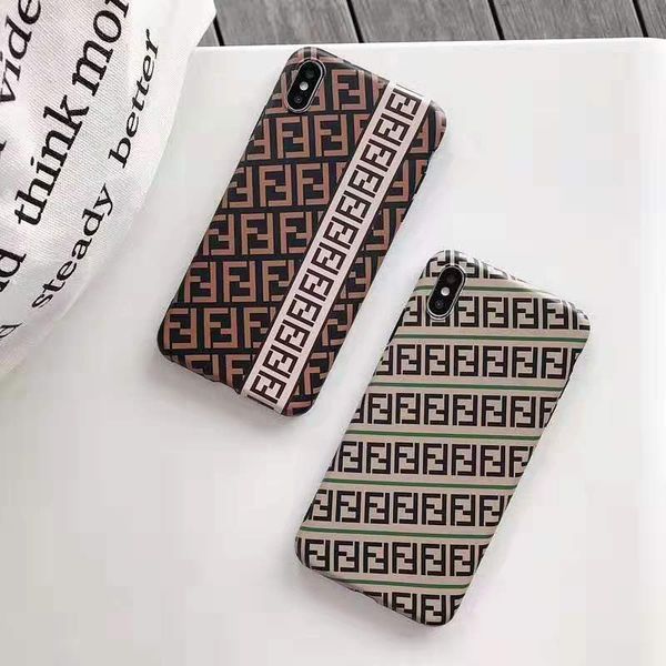 

wholesale phone case designer for iphone 6/6s 6p/6sp 7/8 7p/8p x/xs xr xs max brand case with luxury letter double f tpu protective case