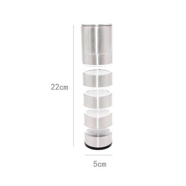 

camp kitchen portable stainless steel spice jars sauce condiment bottles containers with storage bag for bbq picnic outdoor camping