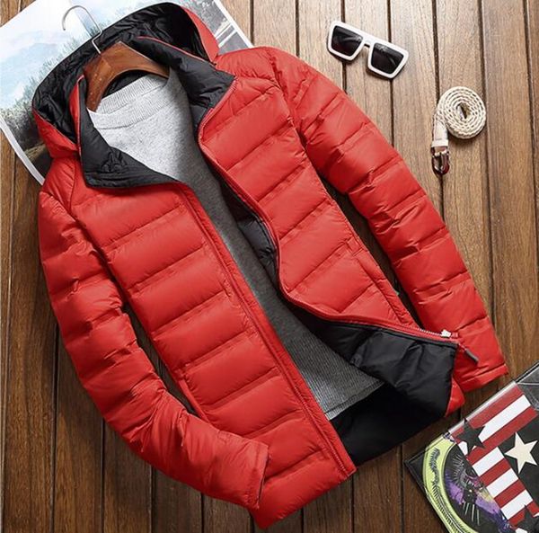 

men's spring autumn han version of the new european and american fashion boutique slim personality short thickened casual down coat 555, Black