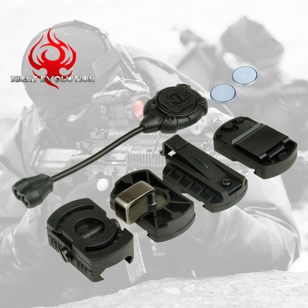 

tactical tec mpls2 combo helmet lamp airsoft light red green ir led for mich