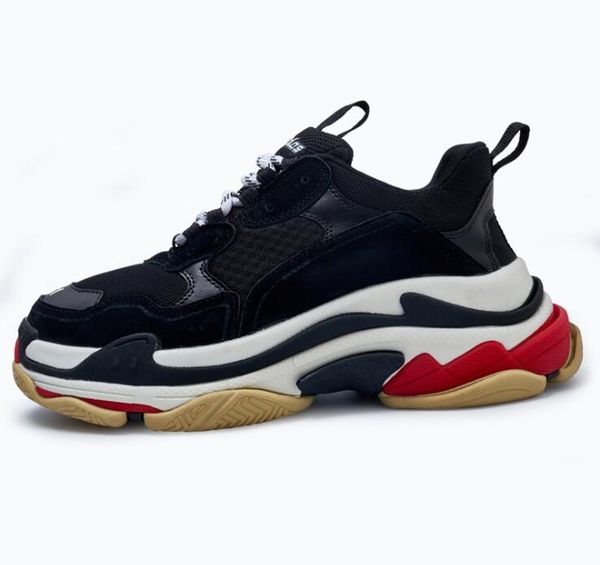 

designer casual shoes fashion luxury dad sneaker paris triple s chaussures de course sneaker combination soles boots street footwear, Black