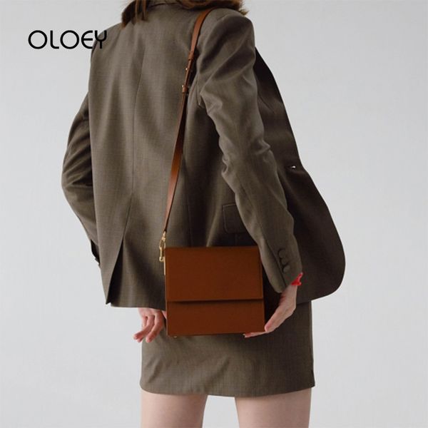 

women's design shoulder bag soild color organ multi-layer square modern ladies quality messenger bag handbags women bags