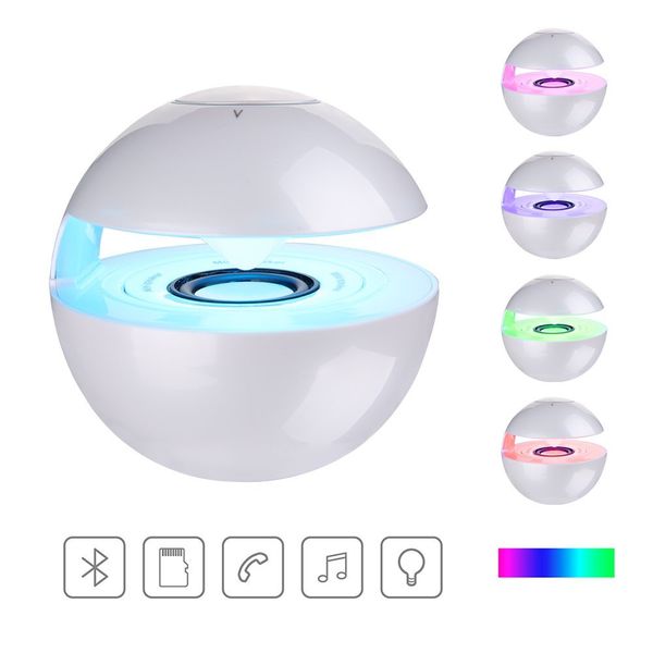 

bluetooth speaker portable wireless speakers with built-in mic touch hands-lights color change av accessories and cables subwoofers