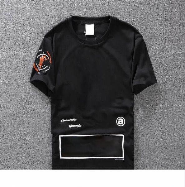 

casual t-shirt mens clothing summer designer shirt black white orange size s-xxl cotton blend crew neck short sleeve cartoon print, White;black