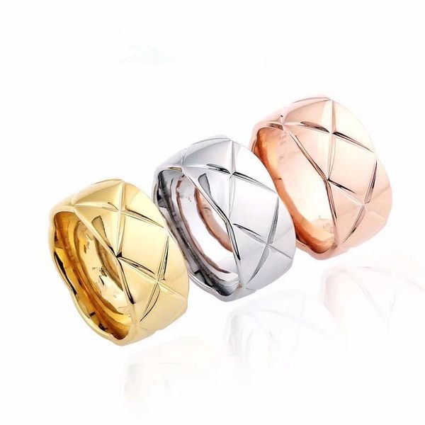 

2020 fashionable men's and women's rings engagement rings stainless steel jewelry bague pour hommes wedding ring jewelry wholesale, Slivery;golden