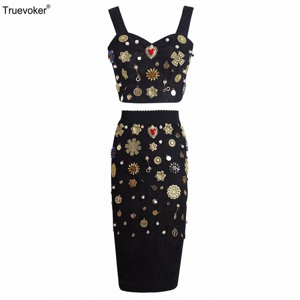 

Truevoker fa hion de igner holiday 2 two piece et women 039 gorgeou cry tal and jacquard vintage midi kirt et