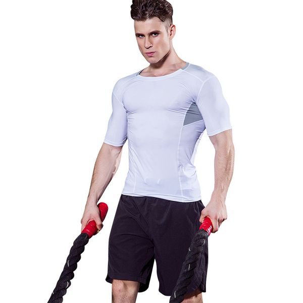 

yd quick dry фитнес tight спортивный костюм два пк мужчины короткие running набор бодибилдинг compression спортивная одежда мужская спортивн