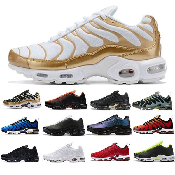 

2019 designer plus tn se greedy running shoes mens trainers chaussures tns ultra hyper blue black crimson bright cactus breathable sneakers, White;red