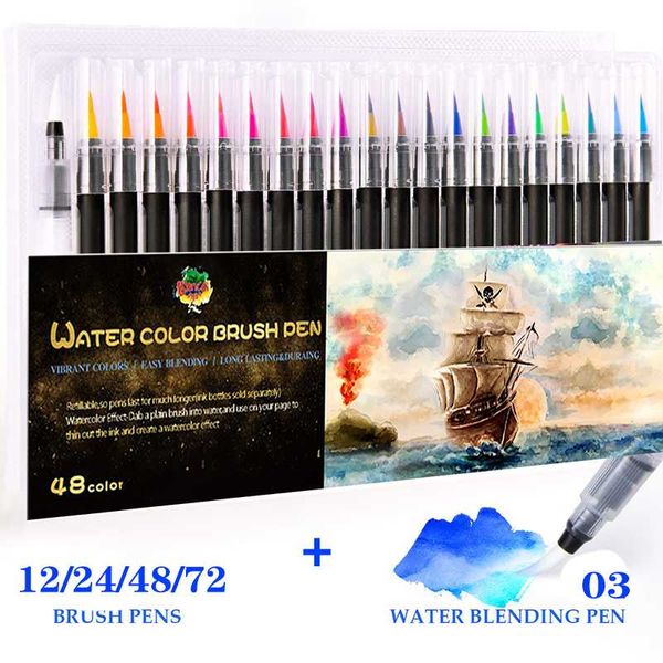 

professional colors markers set drawing brush pens sketching student watercolor marker school art supplies