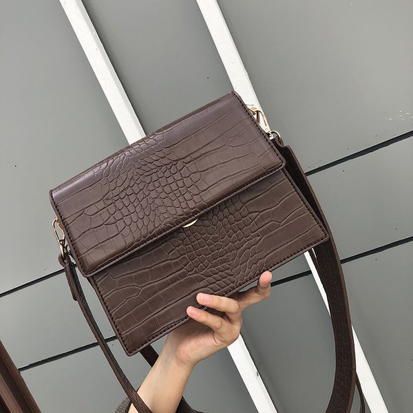 

women bag pu leather shoulder bags new fashion ladies stone pattern quality crossbody bag simple vintage handbag and purse