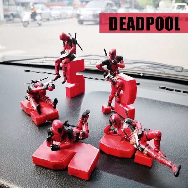 

car ornaments personality deadpool doll decoration car center console decorating computer companion doll auto accessories
