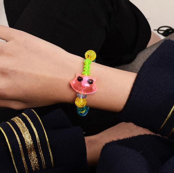 

wholesale new magical pet animal kid bracelet cute sheep bear cat unicorn toy bracelet luxury designer jewelry women bracelets jewelry a0141, Golden;silver