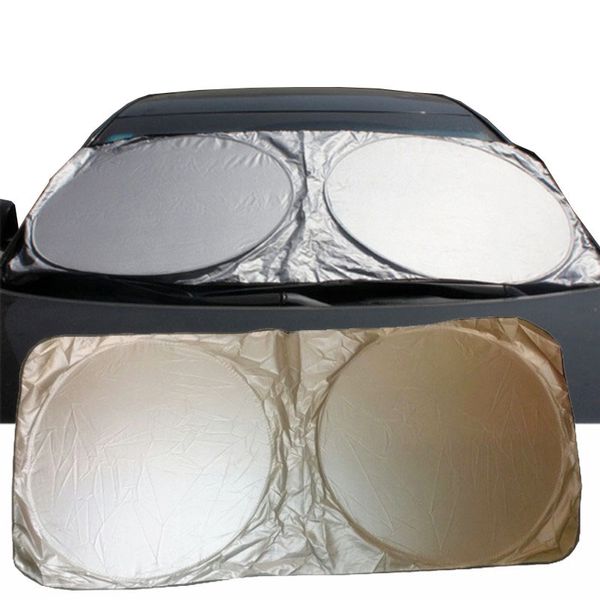 

150x70cm folding jumbo front rear car window sun shade auto visor windshield block cover car windshield sunshade styling
