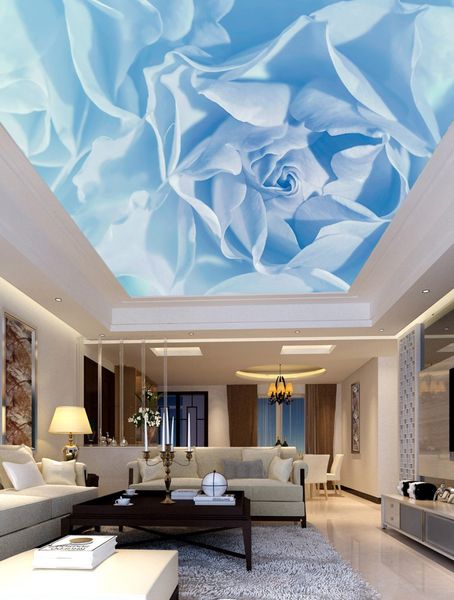 

custom any size p fantasy blue rose ceilings mural 3d ceilings